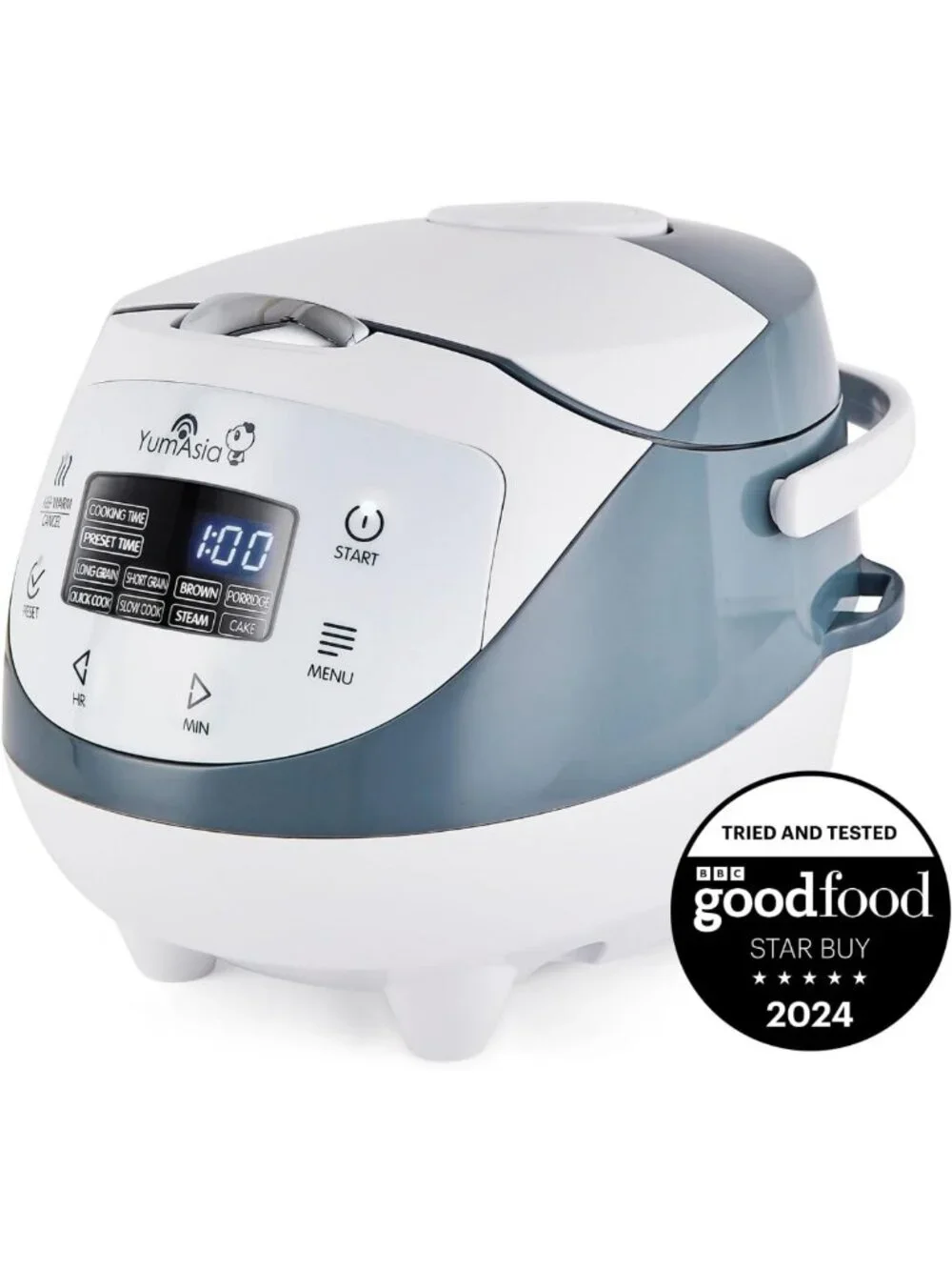Compact Mini Rice Cooker with Ninja Ceramic Bowl, Fuzzy Logic, 4 Cooking